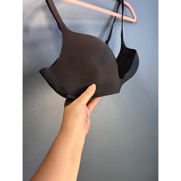 Women's T-Shirt No Lines Bra - Size 34/36 B/C Light Padding Black - Picture 2 of 7